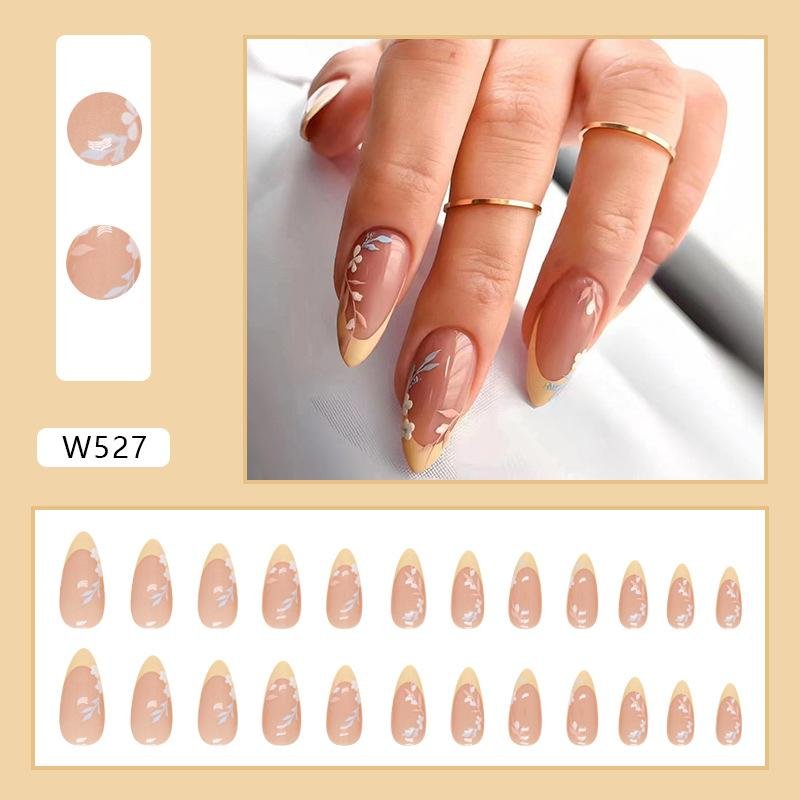 Gorgeous Leaf Pattern Press On Nails Fake Nails Acrylic Nails Fake Nails  2