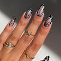 24pcs Aurora Butterfly Press On Nails