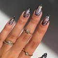24pcs Aurora Butterfly Press On Nails False Nails For Girls & Womens