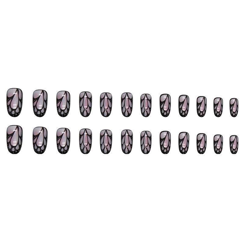 24pcs Aurora Butterfly Press On Nails False Nails For Girls & Womens 5