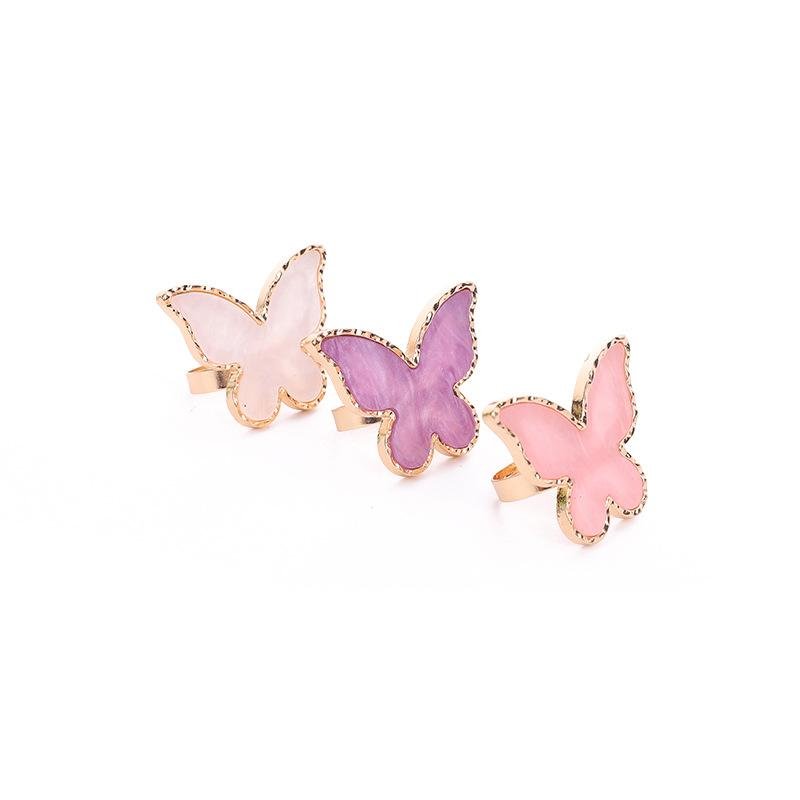 Butterfly Nail Art Resin Palette Ring Gel Polishing Mixing Tray Gel Color Plate 3