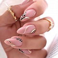 Fake Nails Press Ons  Leopard Almond