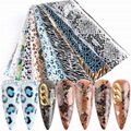 Leopard Nail Foils  Animal Skin Starry Nail Wraps  Nail Decals 10pcs Set  1