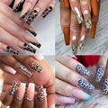 Leopard Nail Foils  Animal Skin Starry Nail Wraps  Nail Decals 10pcs Set  3