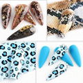 Leopard Nail Foils  Animal Skin Starry Nail Wraps  Nail Decals 10pcs Set  6