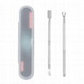 Nail Art Tools Cuticle Pusher Nail Polish Scraper 2 pcs in Plastic Box 