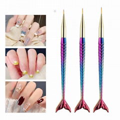 Nail Art Drawing Pen Mermaid Acrylic Nail Art Brush Set  Nail Gradient  Style