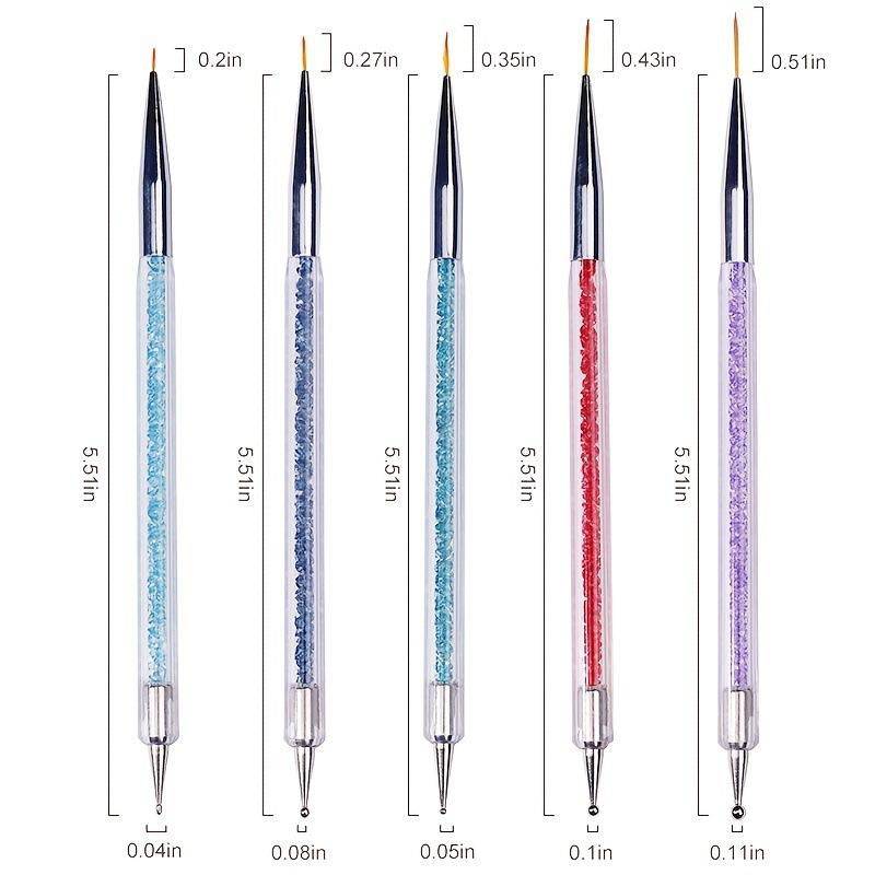 Nail Art Design Tools Kit Including Nail Liner Brush and Nail Dotting