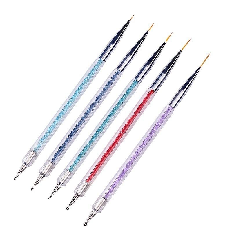 Nail Art Design Tools Kit Including Nail Liner Brush and Nail Dotting Pens  5