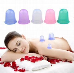 Massaging Vacuum Suction Massage Cup Sets Silicone Anti Cellulite Cup  