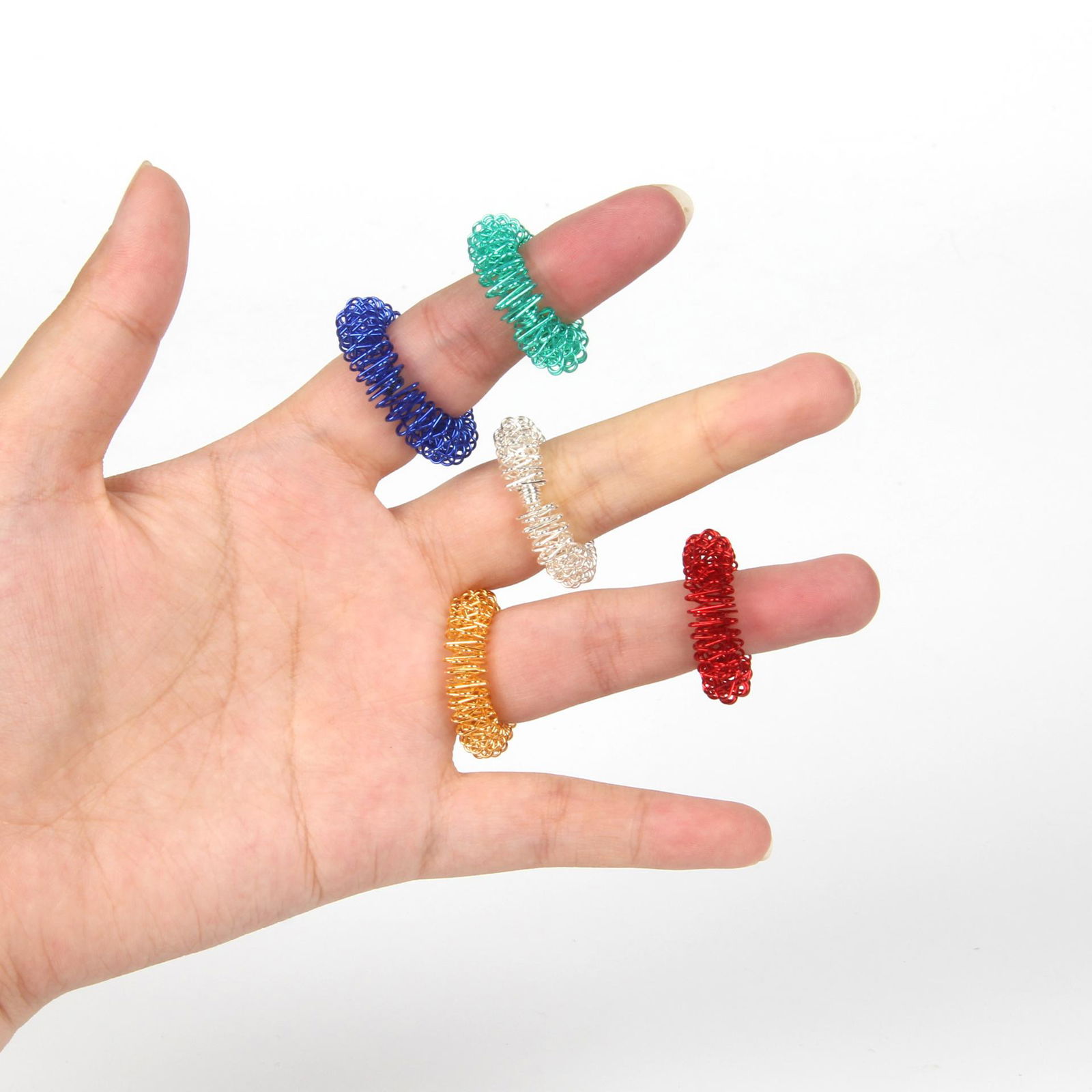 Spiky Fidget Toy Acupressure Rings Ring Sensory Finger Stress Relief Toys  3