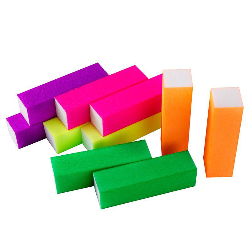  Square Nail File Sponge Coloful Art Buffer Buffing Polishing Manicure Polisher  2