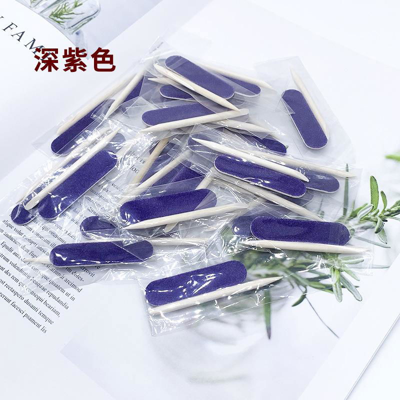 Fake Nail Tools Mini Nail Files Nail Cuticle Sticks Orange Sticks Sets for Nails 3