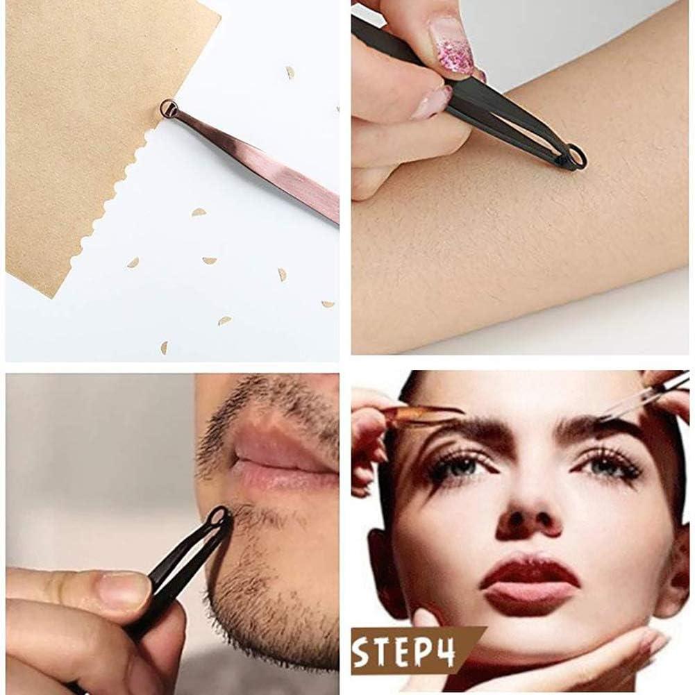Round Tip Nose Hair Trimming Tweezers Safety Stainless Steel Eyebrow Trimmer 10