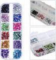 Empty Nail Art Jewelry Storage Box, 12 Grids Clear Plastic Rhinestone Organizer  4