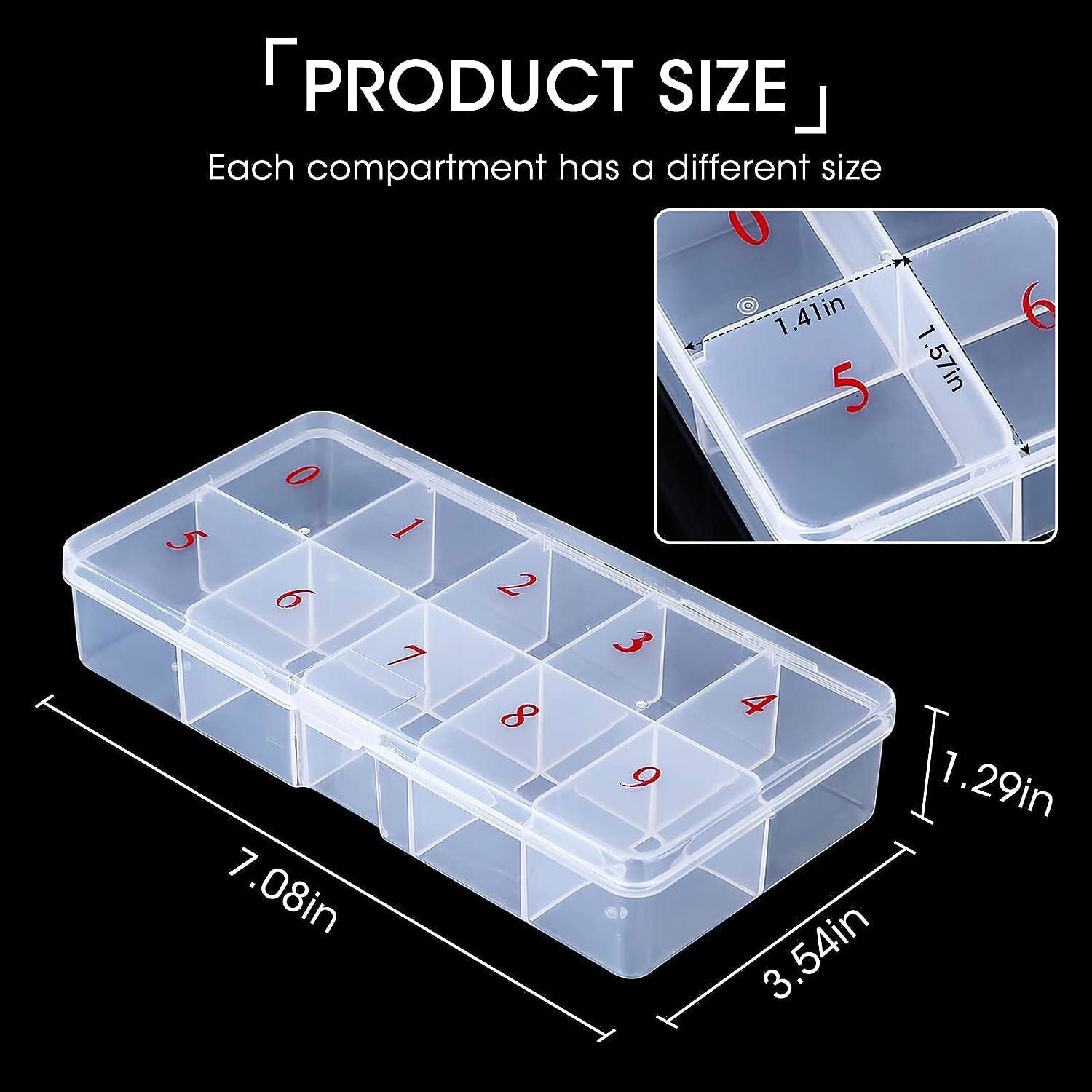  Nail Tip Box Holder Plastic Nail Organizer Storage Boxes Empty  Plastic Box  5