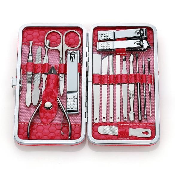 18 pcs Manicure Sets Nail Tool Sets  Nail Trimming Sets Stainless Steel   2