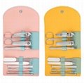 Nail Care Kit Manicure Set Nail Care Tools with Colored Leather Bag