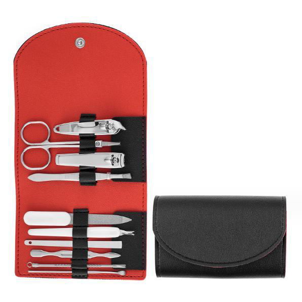 Nail Care Kit Manicure Set Nail Care Tools with Colored Leather Bag 3