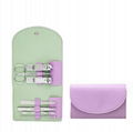 Nail Care Kit Manicure Set Nail Care Tools with Colored Leather Bag 7