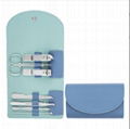 Nail Care Kit Manicure Set Nail Care Tools with Colored Leather Bag 8