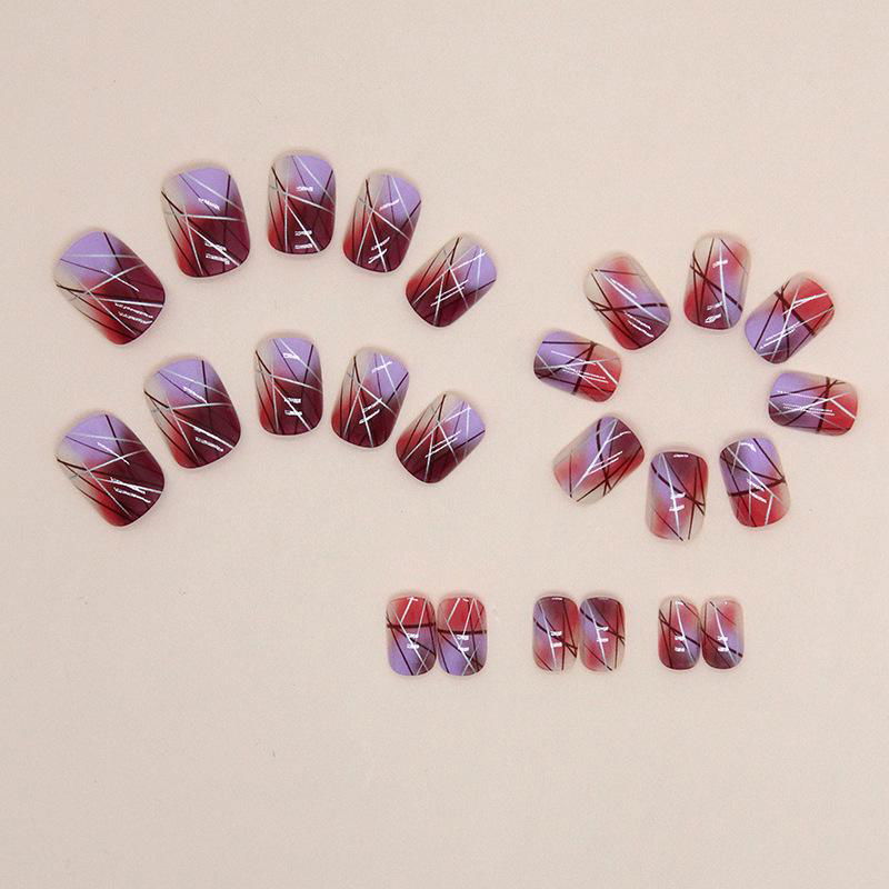 Wearable Nails Ice Smudge Press Ons Fake Nails For Womens  3