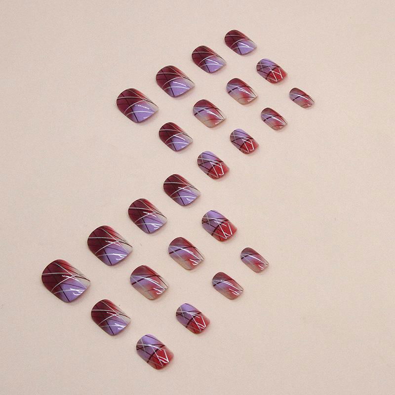 Wearable Nails Ice Smudge Press Ons Fake Nails For Womens  4