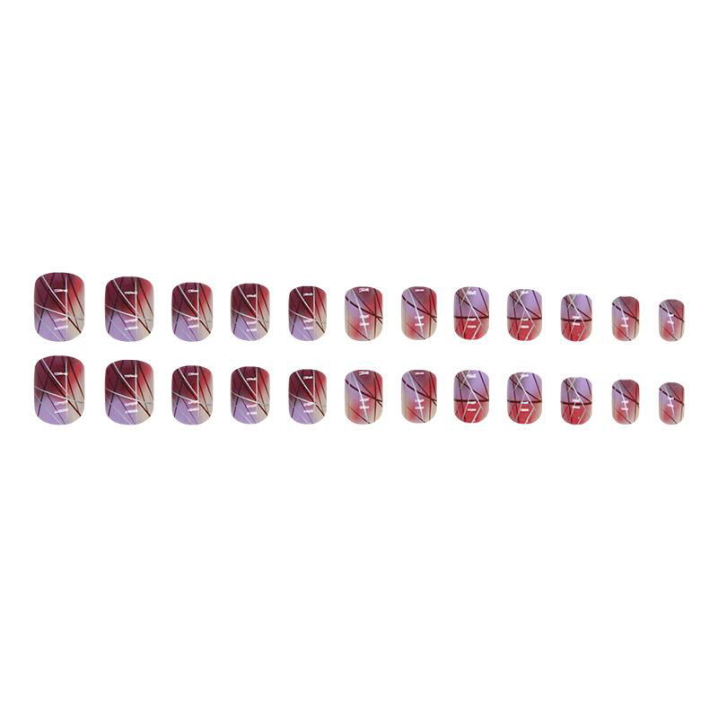 Wearable Nails Ice Smudge Press Ons Fake Nails For Womens  5