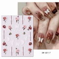 5D Vintage Flowers Nail Stickers  Nail