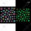 Night Glow 5D Embossed Nail Decals Self-Adhesive Nail Sticker  Nail Accessories  7