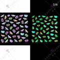 Night Glow 5D Embossed Nail Decals Self-Adhesive Nail Sticker  Nail Accessories  10