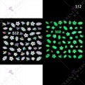 Night Glow 5D Embossed Nail Decals Self-Adhesive Nail Sticker  Nail Accessories  11