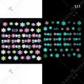 Night Glow 5D Embossed Nail Decals Self-Adhesive Nail Sticker  Nail Accessories  20