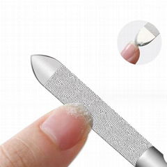 Metal Nail File Double Sided Stainless Steel Nail File with Coarse and Fine 