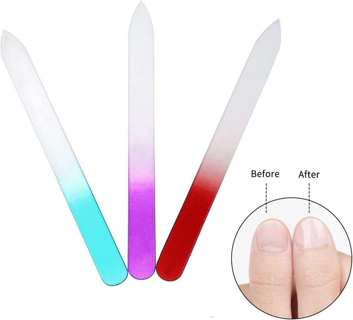 Glass Nail Files with Case Crystal Fingernail Files Double Sided Glass Nail File 2