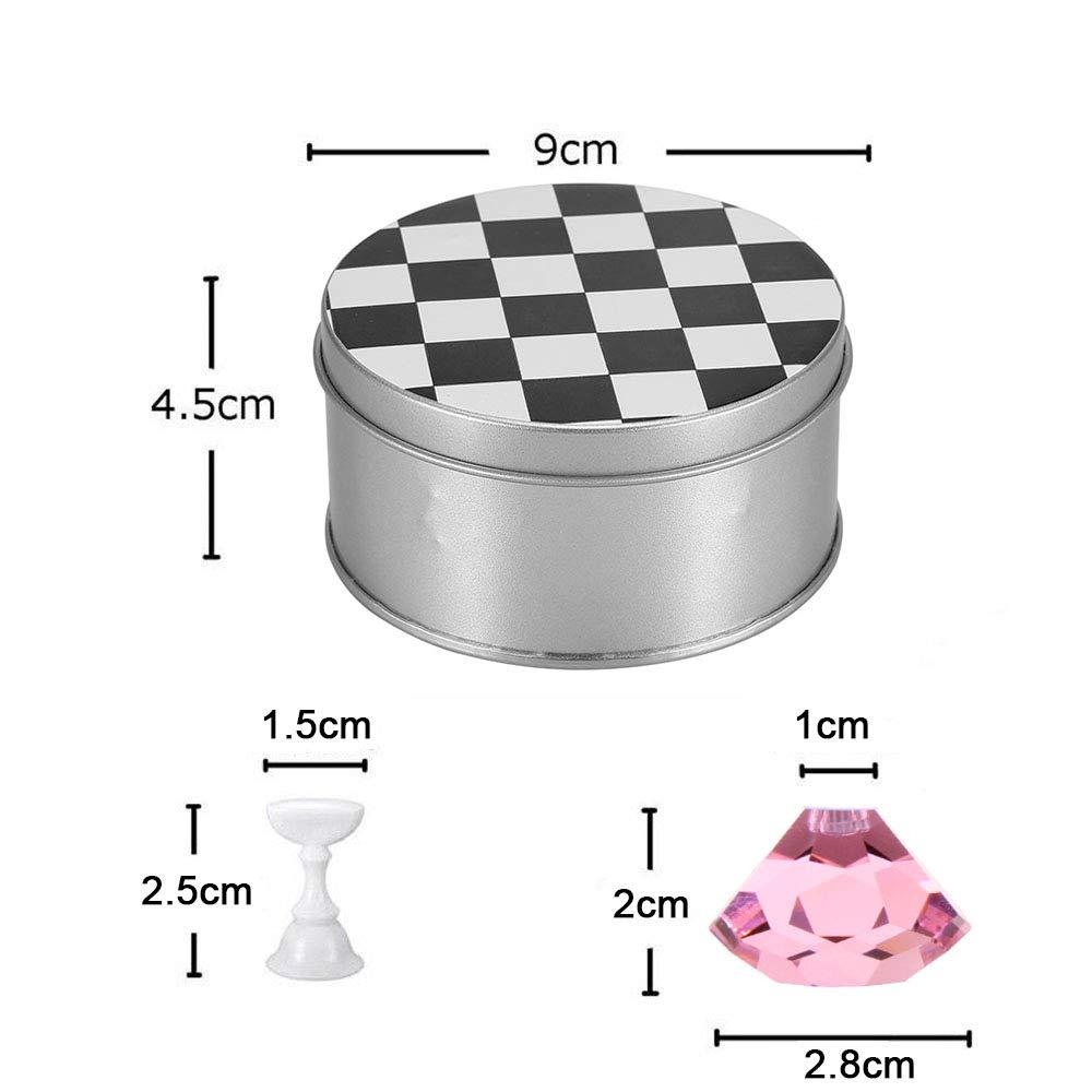 Magnetic Nail Stand Tips Holders Crystal Holder Chessboard  Nail Art Training  4