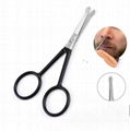 Facial Hair Scissors Black Ring handle