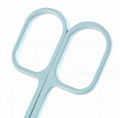 Small Scissor Eyebrow Scissors Stainless Blue Handle Facial Hair Scissors  5