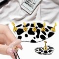 Cow Print  Magnetic Nail Art Practise Holder Nail Tip Display Work Stand Set 