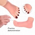 Fake Practice Foot Flexible Movable Soft  Fake Foot For Nail Art Trainining  2