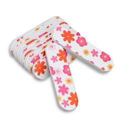  Nail File Mini Flower 2 Sided Straight Nail Files Manicure Tool Pedicure Tools 