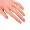 Nail Art Practise Fake Hand Bendable Fake Nail Insertable Silicone Made 