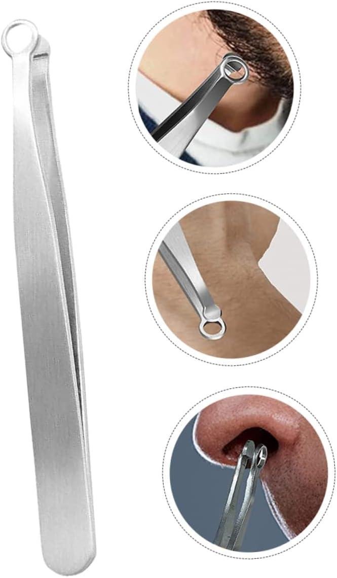 Universal Nose Hair Trimming Tweezers, Stainless Steel Eyebrow Trimmer, Friendly 3