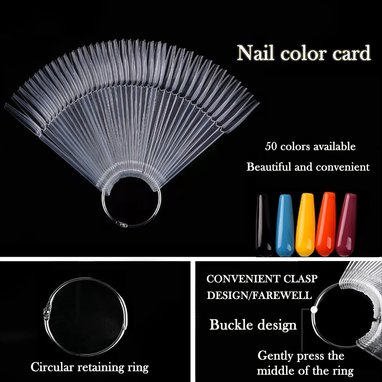 Nail Swatch Sticks Nail Art Tips  Fan-shaped Nail Practise Display Board 2