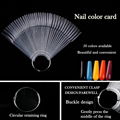 Nail Art Nail Swatch Sticks Nail Art Tips  Fan-shaped Nail Practise Display 2