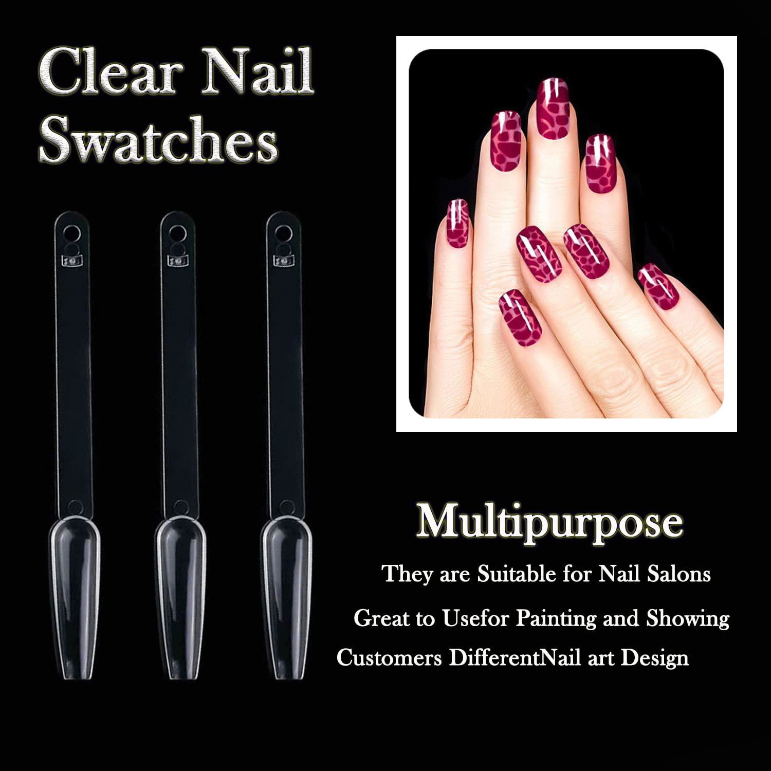 Nail Swatch Sticks Nail Art Tips  Fan-shaped Nail Practise Display Board 3