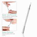 Cuticle Pusher and Cutter Set Double End Nail Cuticle Remover Tool Stainless  5