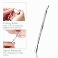 Cuticle Pusher and Cutter Set Double End Nail Cuticle Remover Tool Stainless  7