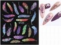 Nail Art Stickers for Women Feather Nail Decals Planet Nail Design Fireworks Nai