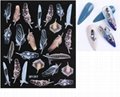 Nail Art Stickers for Women Feather Nail Decals Planet Nail Design Fireworks Nai